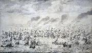 willem van de velde  the younger The Battle of Terheide oil painting artist